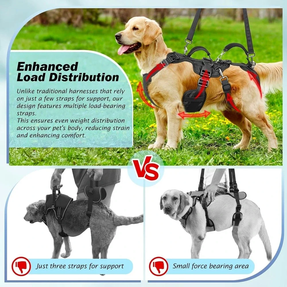 Large Dog Lift Harness Support‎ Sling for Senior Disabled ACL Recovery Dogs